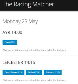 Racing Matcher tool