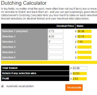 Oddschecker Calculator