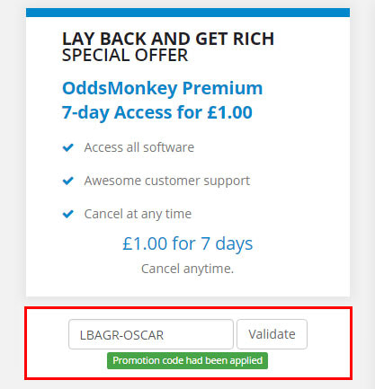 OddsMonkey promo code