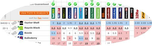 Oddschecker prices for 1.25 @ Market Rasen on 31st May 2013